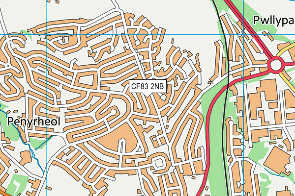 CF83 2NB map - OS VectorMap District (Ordnance Survey)