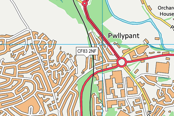 CF83 2NF map - OS VectorMap District (Ordnance Survey)