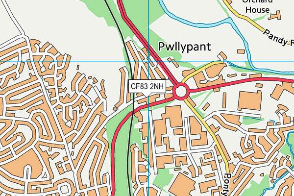 CF83 2NH map - OS VectorMap District (Ordnance Survey)