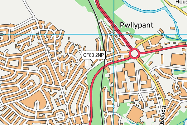 CF83 2NP map - OS VectorMap District (Ordnance Survey)