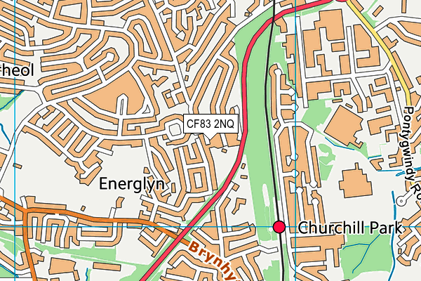 CF83 2NQ map - OS VectorMap District (Ordnance Survey)