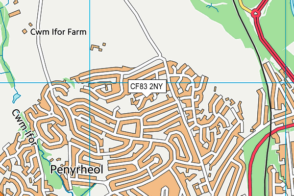 CF83 2NY map - OS VectorMap District (Ordnance Survey)