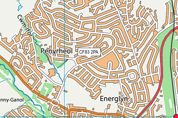 CF83 2PA map - OS VectorMap District (Ordnance Survey)