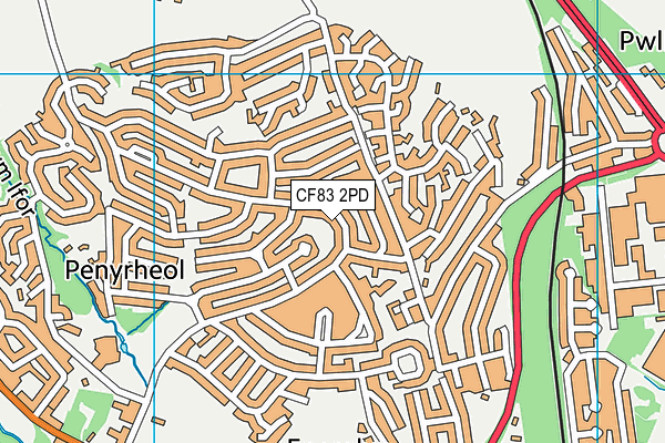 CF83 2PD map - OS VectorMap District (Ordnance Survey)