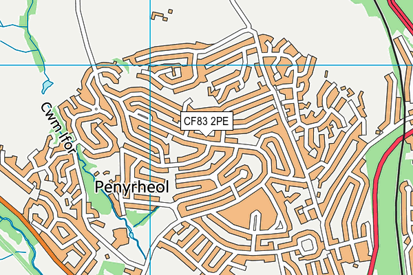 CF83 2PE map - OS VectorMap District (Ordnance Survey)