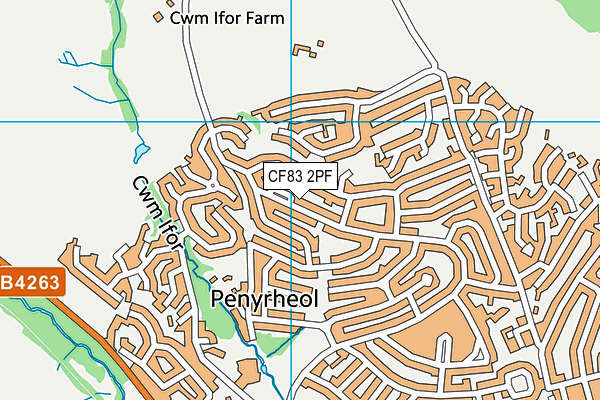 CF83 2PF map - OS VectorMap District (Ordnance Survey)