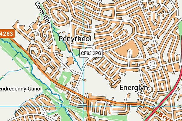Cwm Ifor Primary School map (CF83 2PG) - OS VectorMap District (Ordnance Survey)