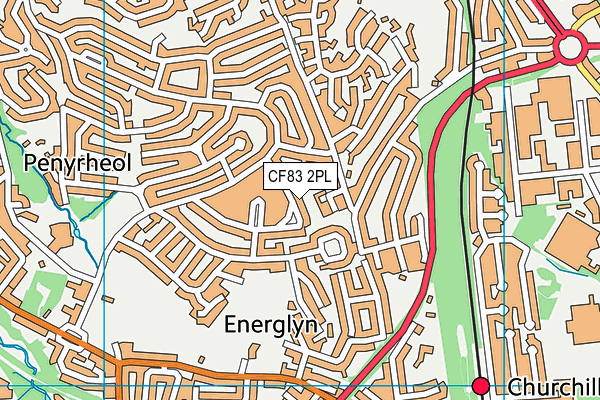 CF83 2PL map - OS VectorMap District (Ordnance Survey)