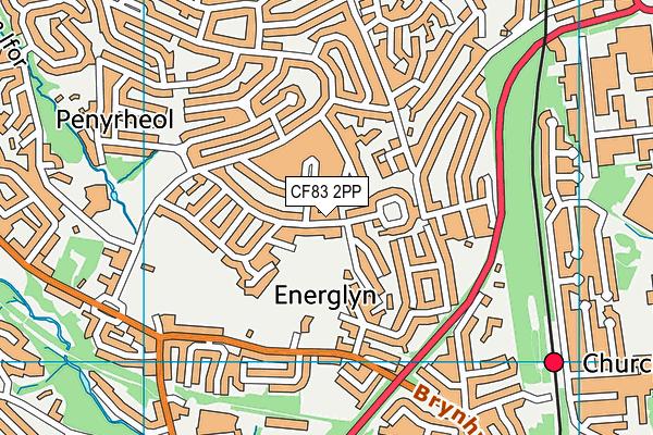 CF83 2PP map - OS VectorMap District (Ordnance Survey)