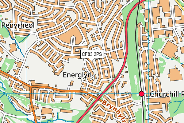 CF83 2PS map - OS VectorMap District (Ordnance Survey)