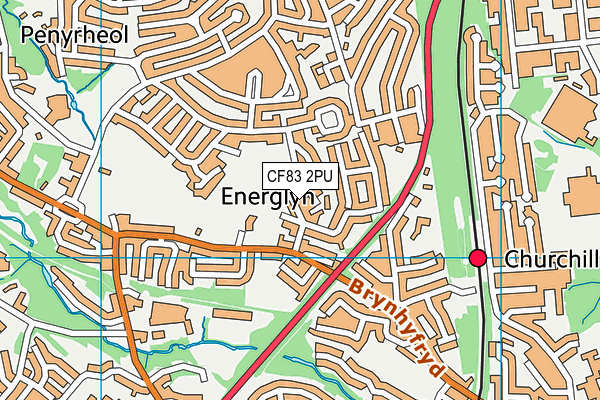 CF83 2PU map - OS VectorMap District (Ordnance Survey)