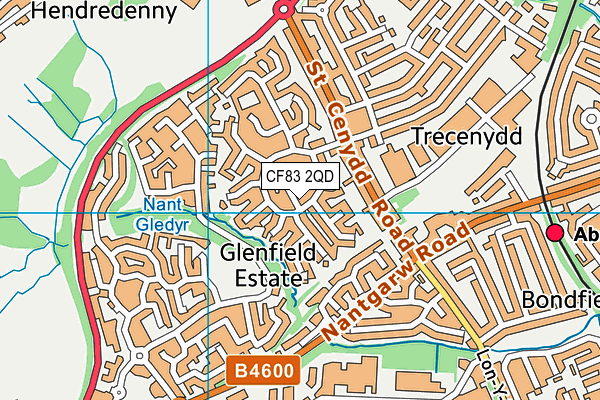 CF83 2QD map - OS VectorMap District (Ordnance Survey)