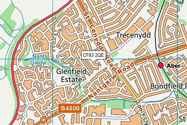 CF83 2QE map - OS VectorMap District (Ordnance Survey)