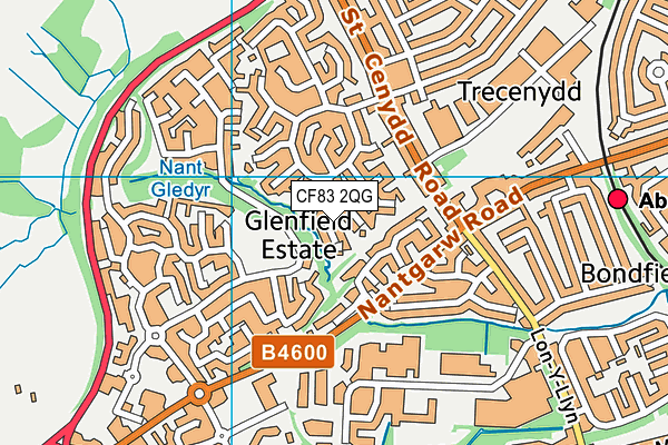 CF83 2QG map - OS VectorMap District (Ordnance Survey)