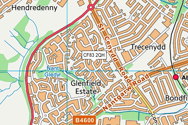 CF83 2QH map - OS VectorMap District (Ordnance Survey)