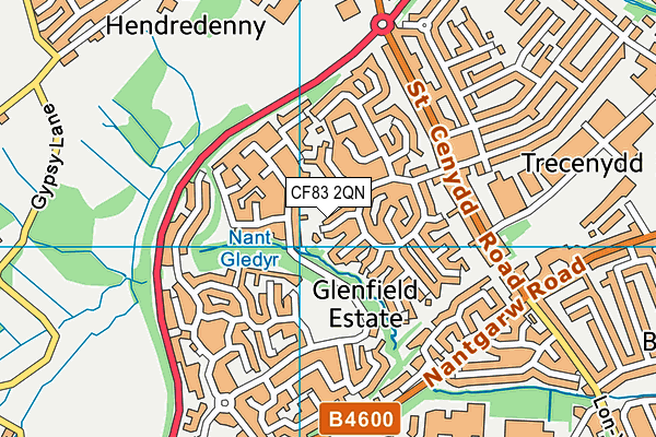 CF83 2QN map - OS VectorMap District (Ordnance Survey)