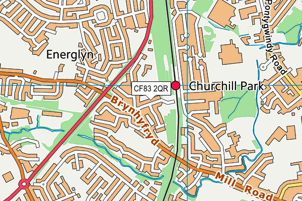 CF83 2QR map - OS VectorMap District (Ordnance Survey)