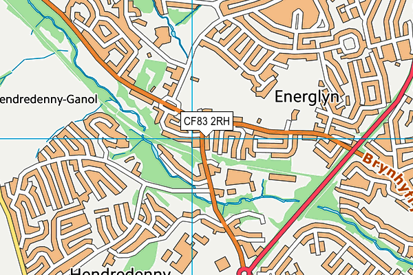 CF83 2RH map - OS VectorMap District (Ordnance Survey)