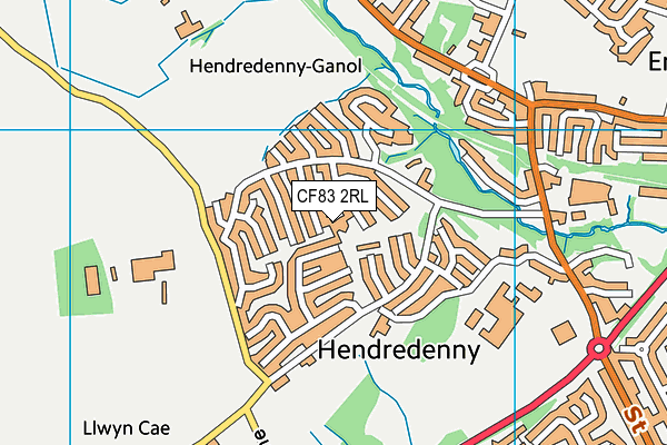 Hendredenny Park Primary School map (CF83 2RL) - OS VectorMap District (Ordnance Survey)