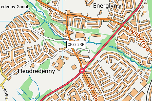 St Cenydd School map (CF83 2RP) - OS VectorMap District (Ordnance Survey)