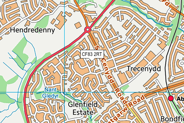 CF83 2RT map - OS VectorMap District (Ordnance Survey)