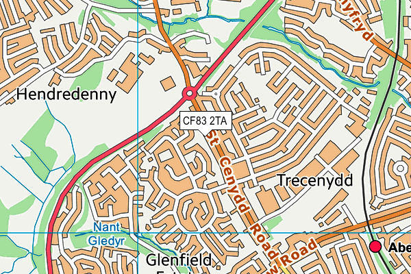 CF83 2TA map - OS VectorMap District (Ordnance Survey)