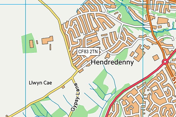 CF83 2TN map - OS VectorMap District (Ordnance Survey)