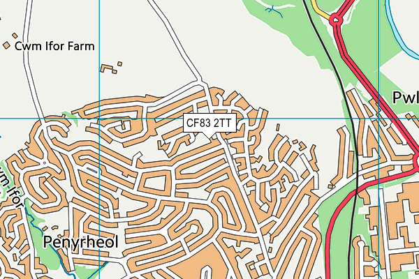 CF83 2TT map - OS VectorMap District (Ordnance Survey)