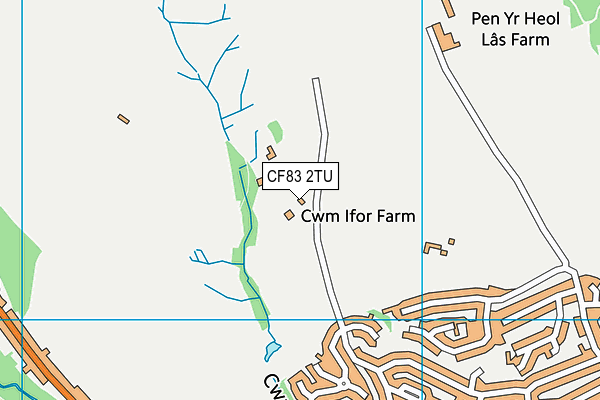 CF83 2TU map - OS VectorMap District (Ordnance Survey)