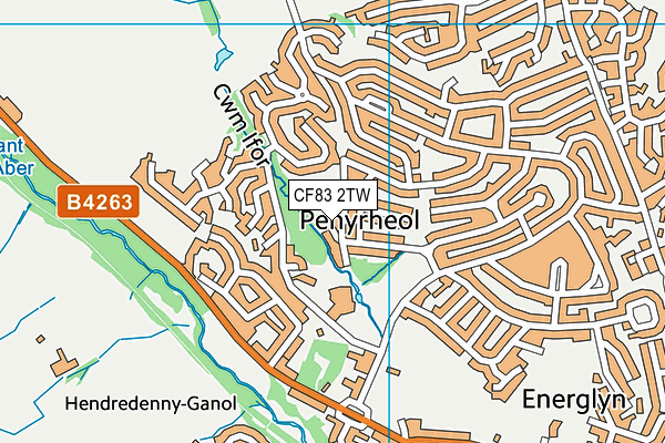 CF83 2TW map - OS VectorMap District (Ordnance Survey)