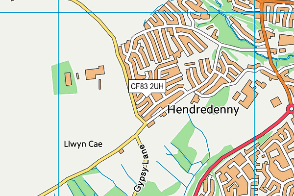 CF83 2UH map - OS VectorMap District (Ordnance Survey)