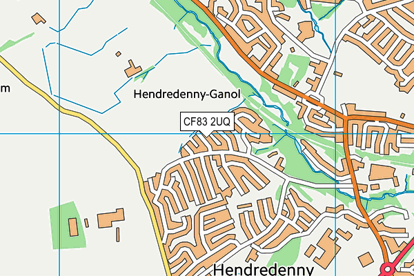 CF83 2UQ map - OS VectorMap District (Ordnance Survey)