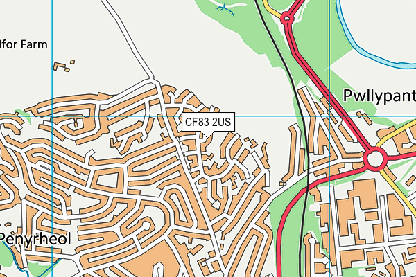 CF83 2US map - OS VectorMap District (Ordnance Survey)