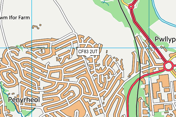 CF83 2UT map - OS VectorMap District (Ordnance Survey)