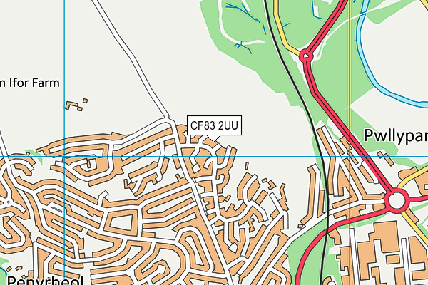 CF83 2UU map - OS VectorMap District (Ordnance Survey)