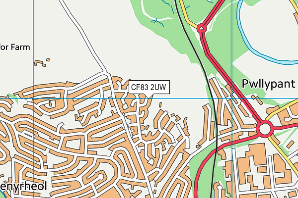 CF83 2UW map - OS VectorMap District (Ordnance Survey)