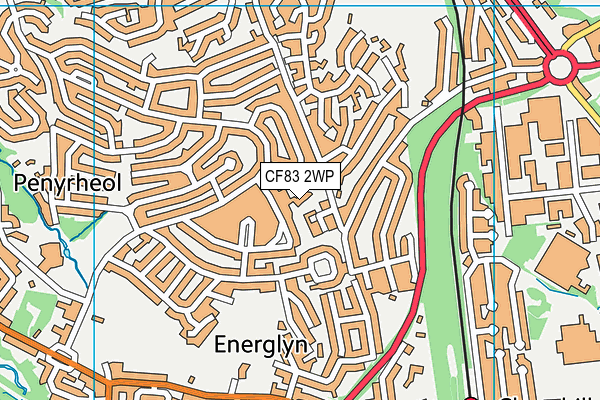 CF83 2WP map - OS VectorMap District (Ordnance Survey)