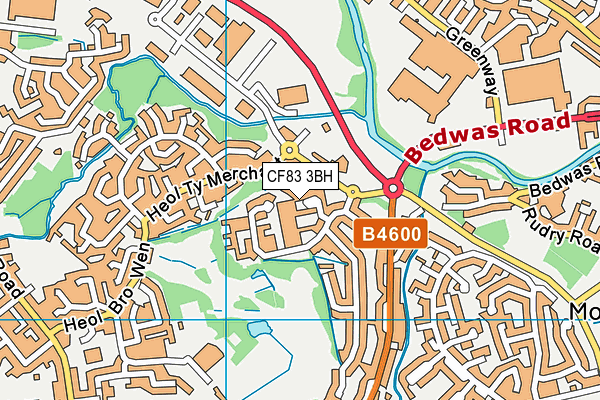 CF83 3BH map - OS VectorMap District (Ordnance Survey)