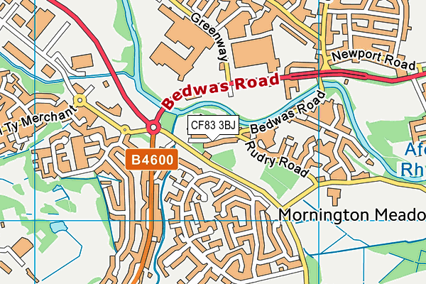 CF83 3BJ map - OS VectorMap District (Ordnance Survey)