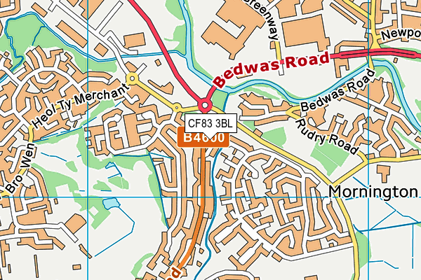 CF83 3BL map - OS VectorMap District (Ordnance Survey)