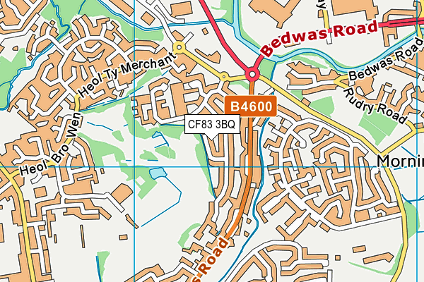 CF83 3BQ map - OS VectorMap District (Ordnance Survey)