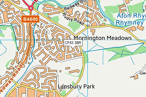 CF83 3BR map - OS VectorMap District (Ordnance Survey)