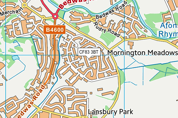 CF83 3BT map - OS VectorMap District (Ordnance Survey)