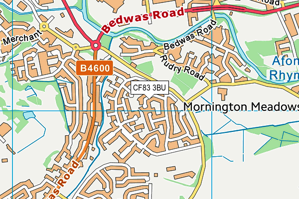 CF83 3BU map - OS VectorMap District (Ordnance Survey)