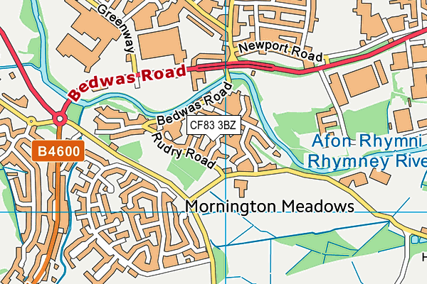 CF83 3BZ map - OS VectorMap District (Ordnance Survey)