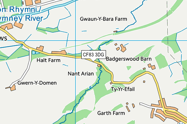 CF83 3DG map - OS VectorMap District (Ordnance Survey)