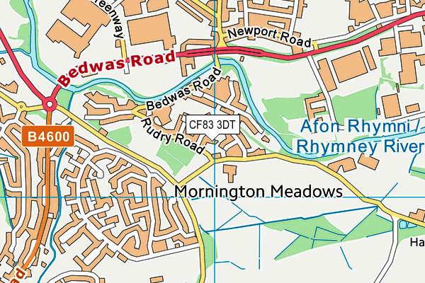 CF83 3DT map - OS VectorMap District (Ordnance Survey)