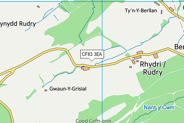 CF83 3EA map - OS VectorMap District (Ordnance Survey)