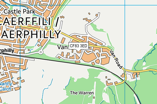 CF83 3ED map - OS VectorMap District (Ordnance Survey)