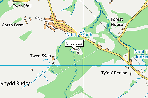 CF83 3EG map - OS VectorMap District (Ordnance Survey)